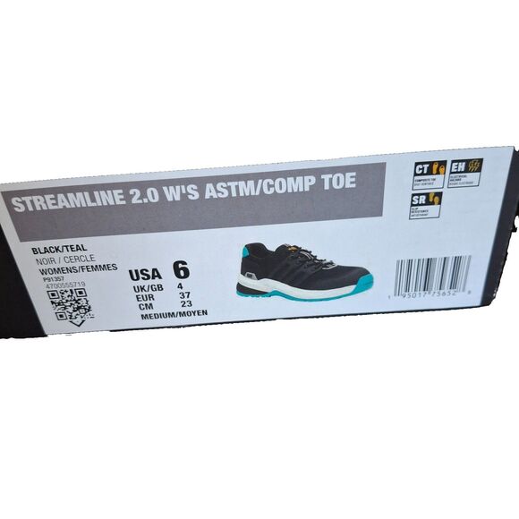 CAT Footwear Streamline 2.0 W’S ASTM/COMP TOE Black/Teal Women’s Shoe  6 NIB main image 11